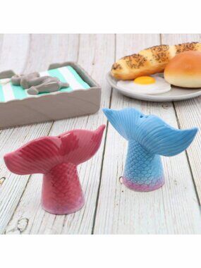 Mermaid Tail Ceramic Salt & Pepper Shakers